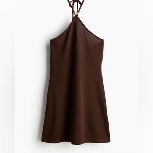 H&M Brown Halter Dress NWTNW XS